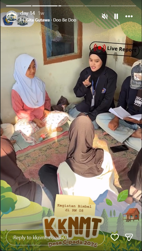 Kegiatan Bimbingan Belajar Rutin di RW 08 Desa Cipada