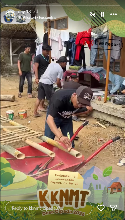 Pembuatan dan Pemasangan Gapura di RW 02 Desa Cipada