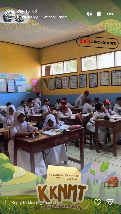 KKNM-T Universitas Nurtanio Bandung Kelompok 7 Gelar Kegiatan Mengajar di SDN 1 Cipada